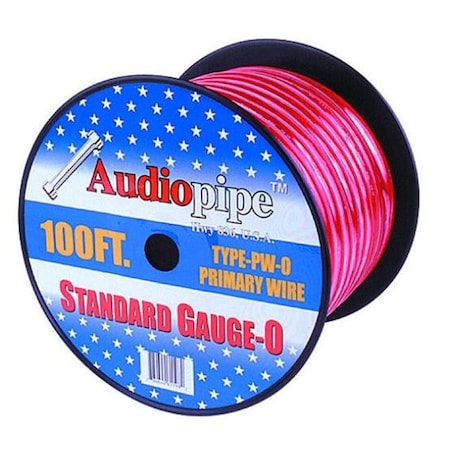 Audiopipe APipe 25ft Roll 0 ga Red Power Wire 4 - PW025RED PW025RED